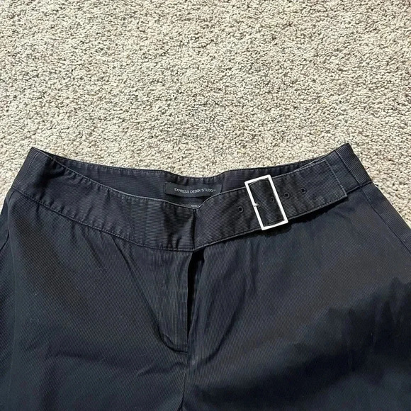 Express Womens Pants Black‎ Low Rise Buckle Size 6 M Editor Oldskool Boot Grunge - Picture 7 of 12